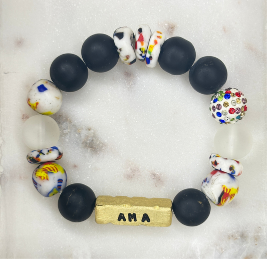 Pulsera con el nombre del día ghanés «Ama» | Nacido en sábado