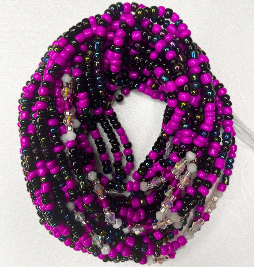 Ebony Rose Tie-On Waist Beads
