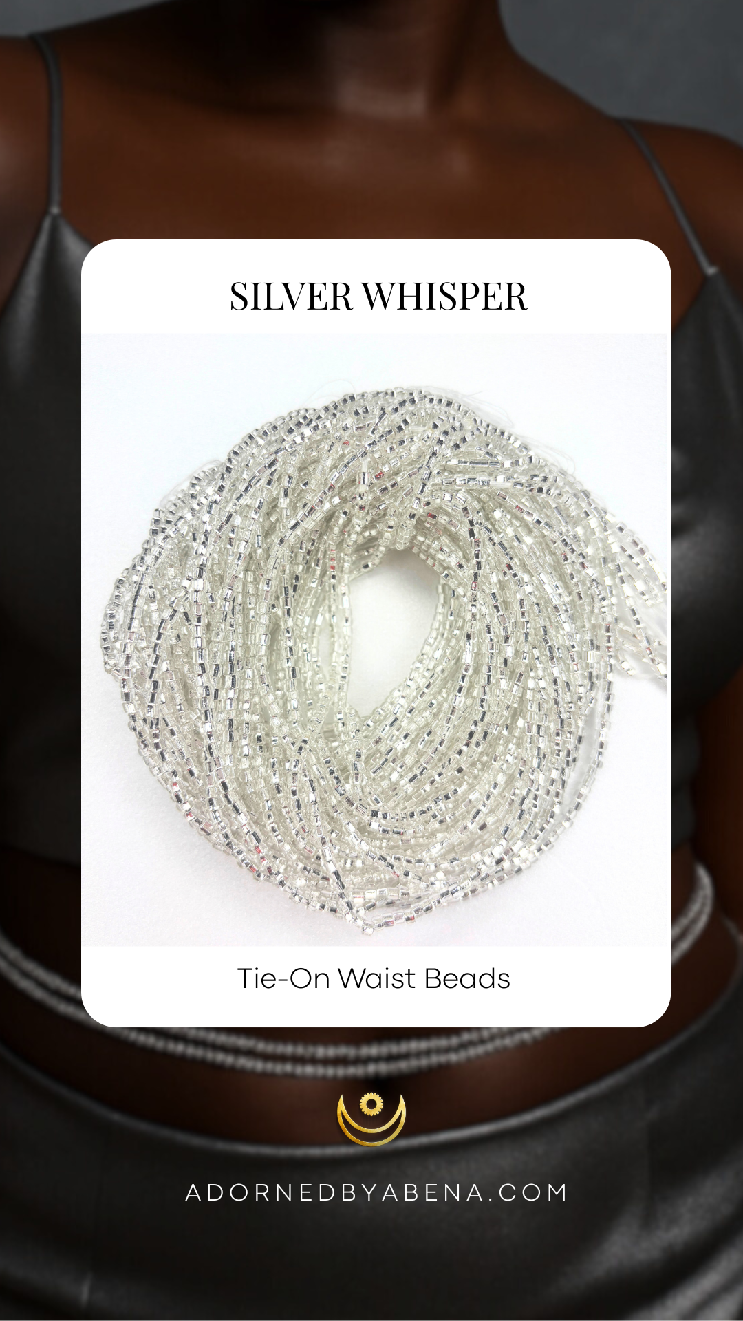 Cuentas para atar en la cintura Silver Whisper