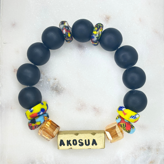 Pulsera con el nombre del día ghanés «Akosua» | Nacido en domingo