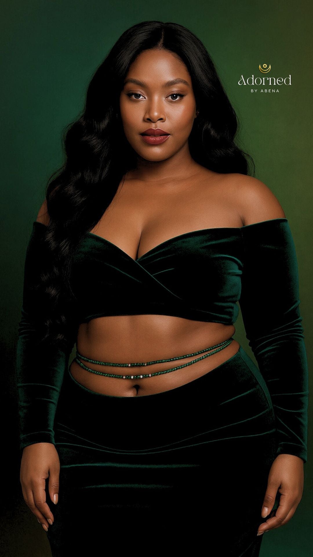 Emerald City Tie-On Waist Beads