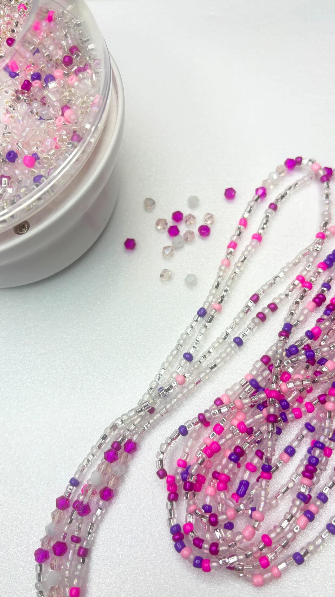 Pink Reign Luxe Tie-On Waist Beads