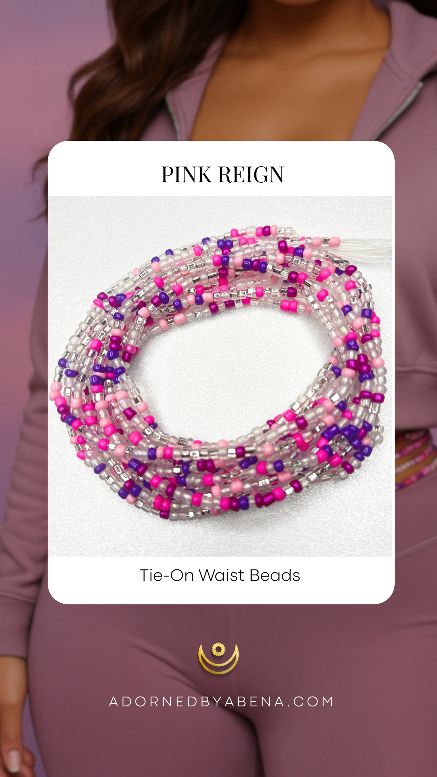 Cuentas para atar en la cintura Pink Reign