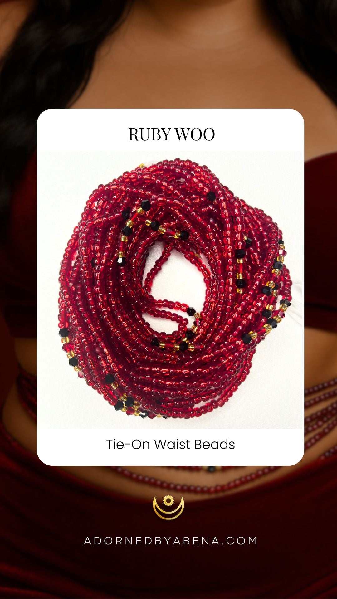Ruby Woo Tie-On Waist Beads