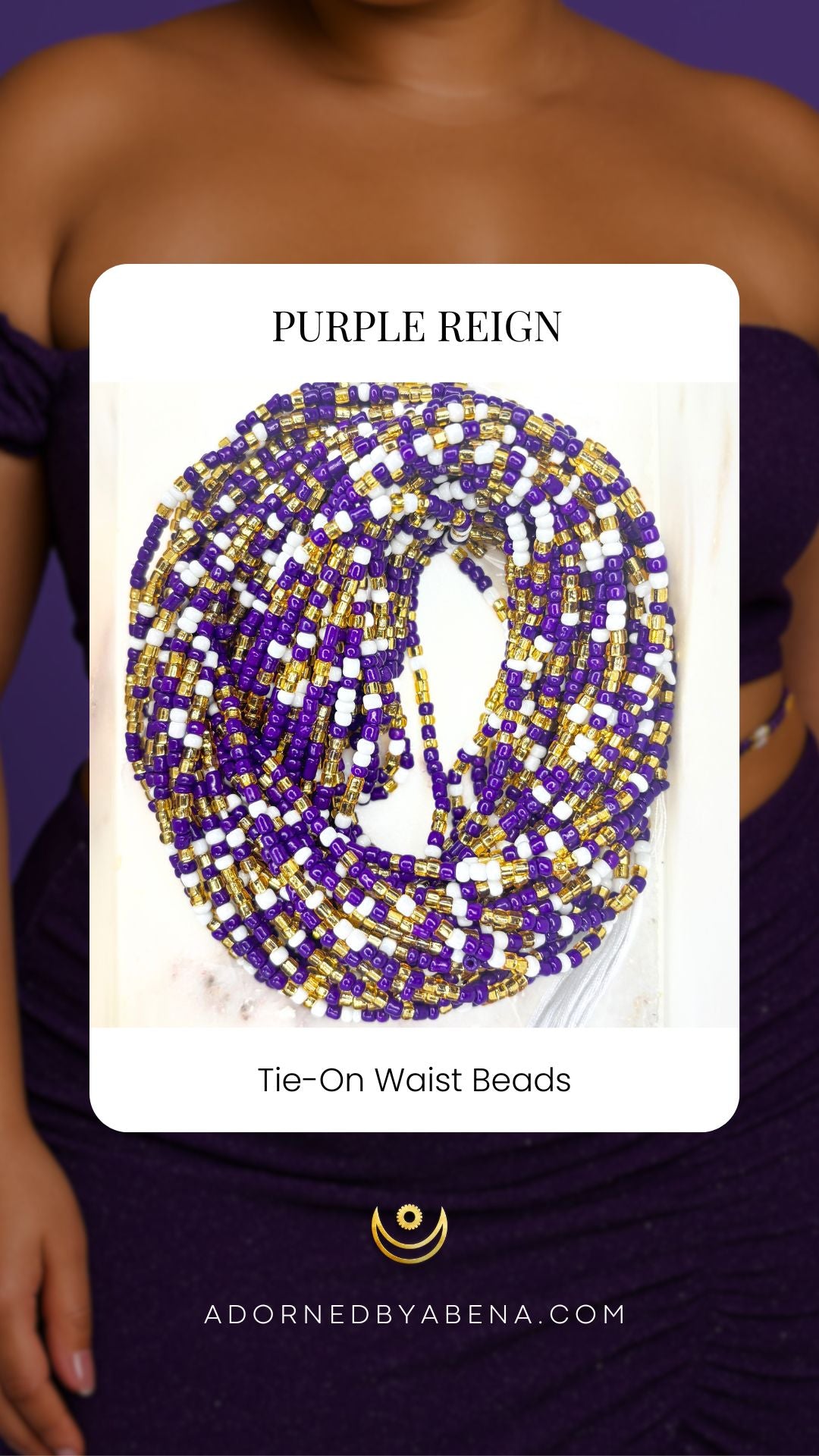 Purple Reign Tie-On Waist Beads