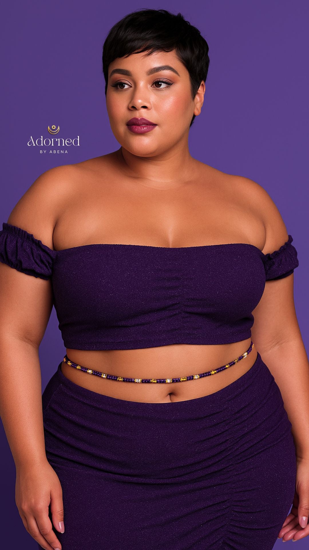 Purple Reign Tie-On Waist Beads
