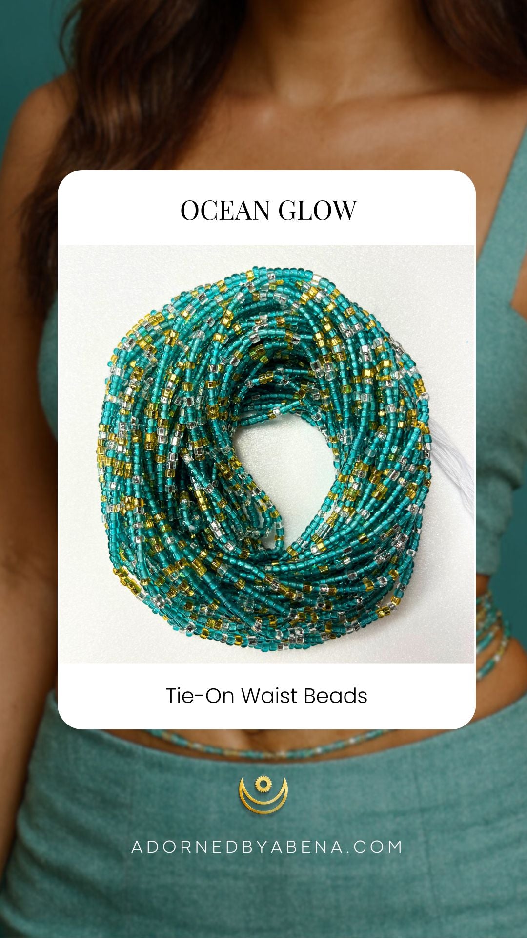 Ocean Glow Tie-On Waist Beads