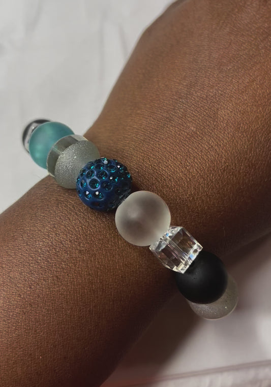 Velvet Tide – Pulsera Krobo a medida