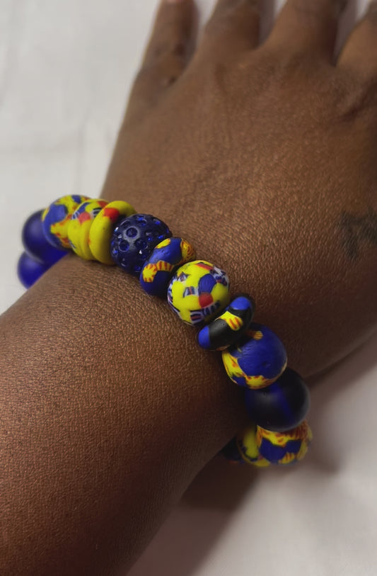 Sunfire Royal – Pulsera Krobo a medida