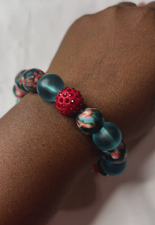 Brasa Costera – Pulsera Krobo a medida