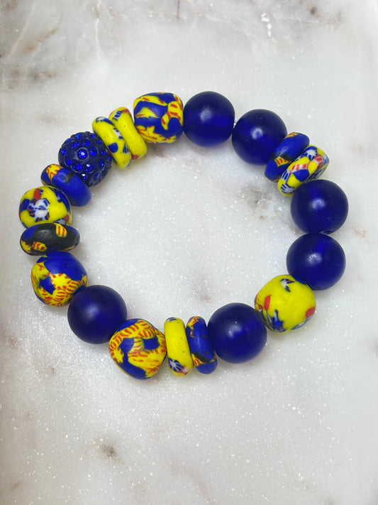 Sunfire Royal – Pulsera Krobo a medida