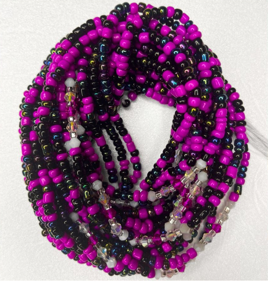 Ebony Rose Tie-On Waist Beads