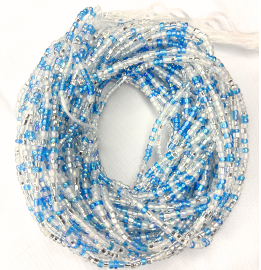 Algo azul: cuentas para atar en la cintura