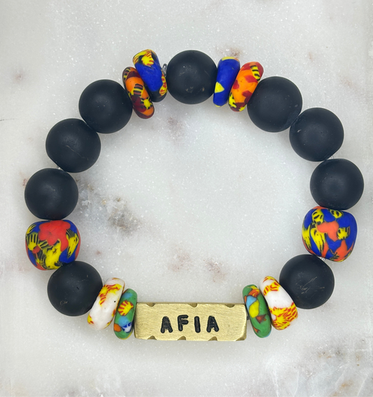 Afia Ghanaian Day Name Bracelet 