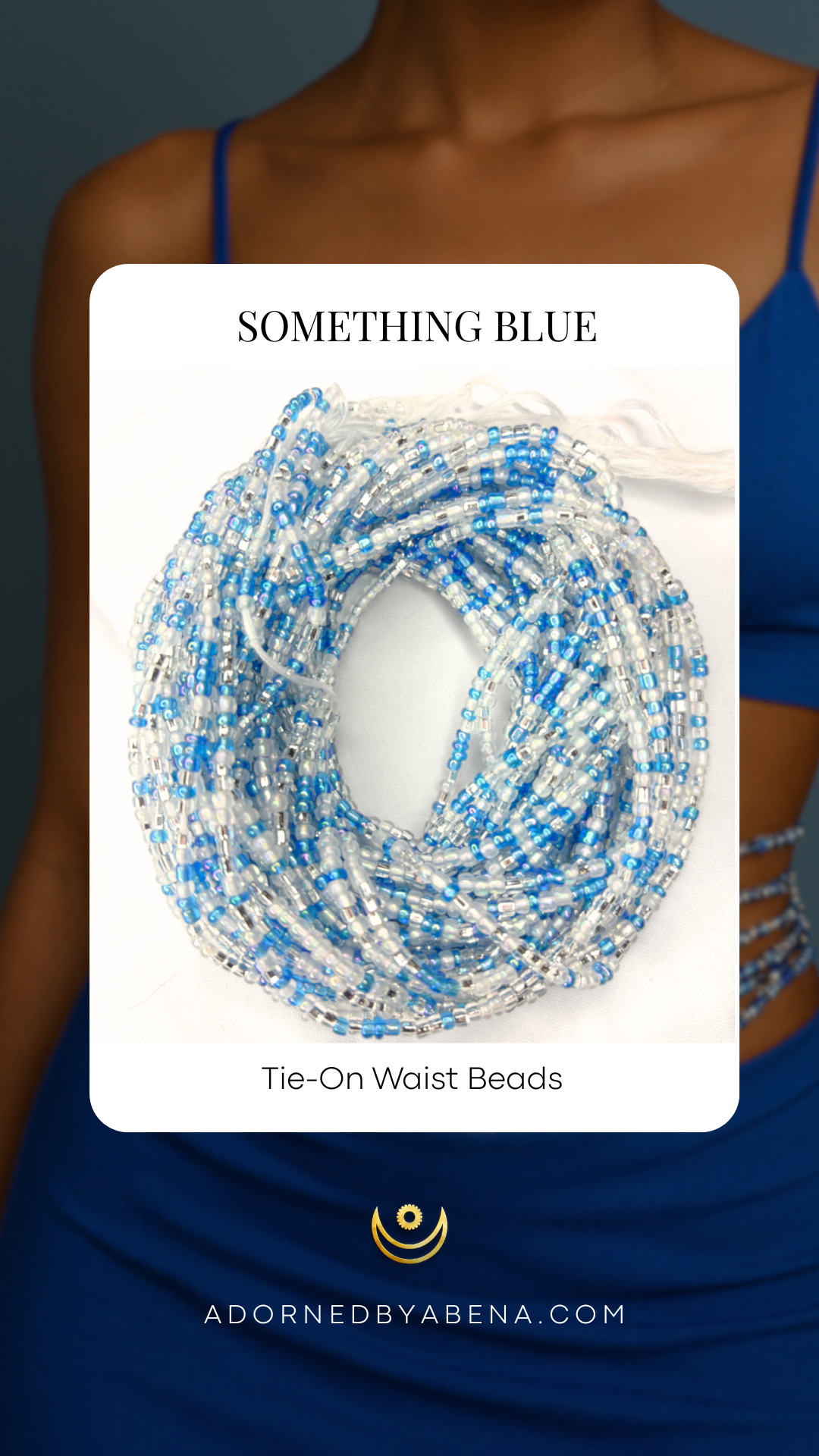 Algo azul: cuentas para atar en la cintura