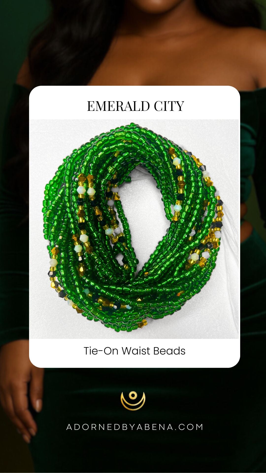 Emerald City Tie-On Waist Beads