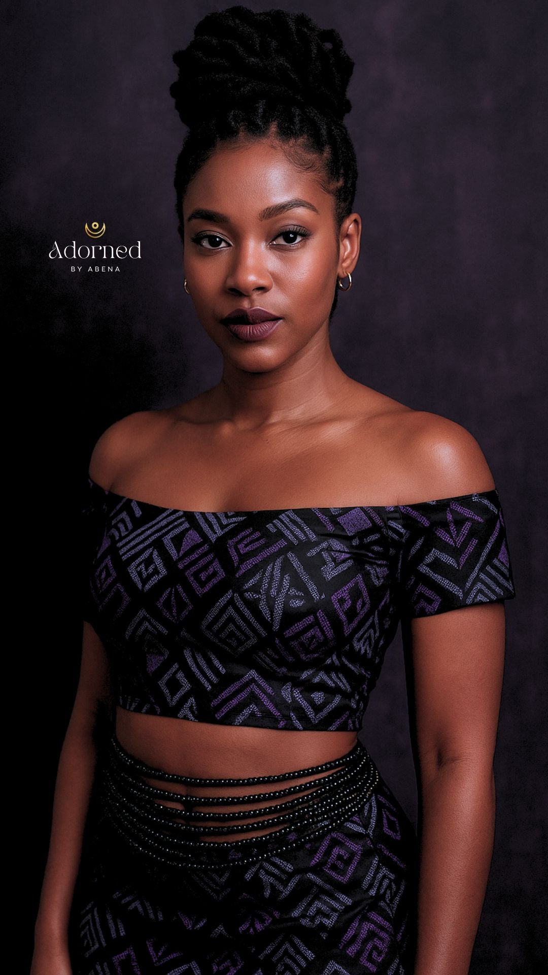 Black Peacock Tie-On Waist Beads